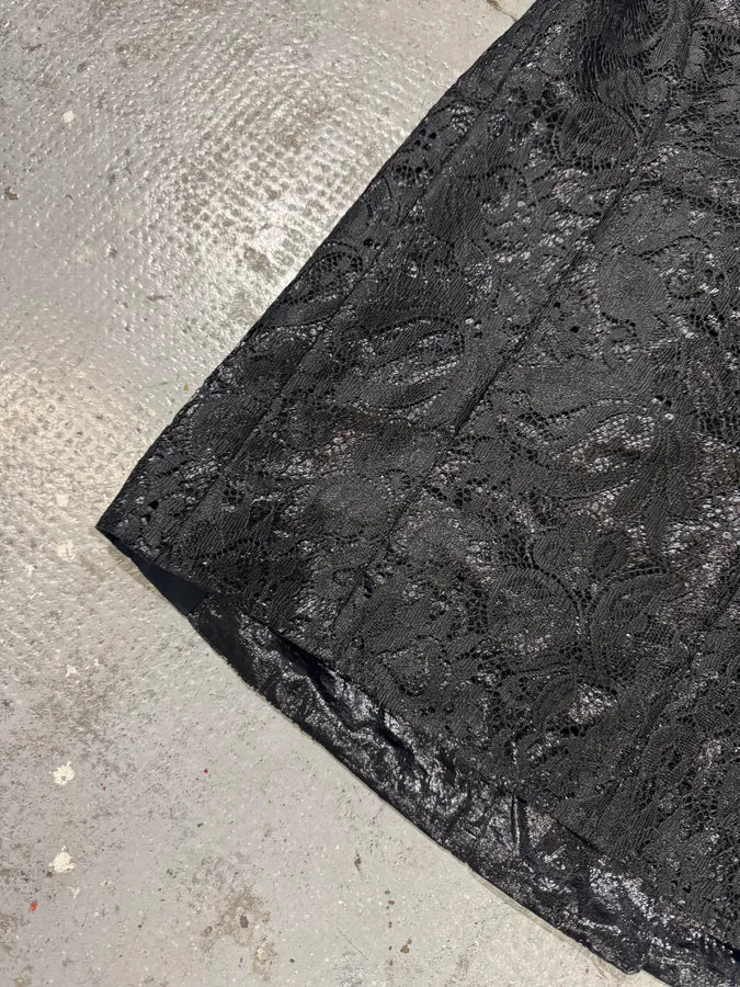 SS2010 Balenciaga Black Asymmetrical Embroidered Obscure Vest IzNwaMc 6