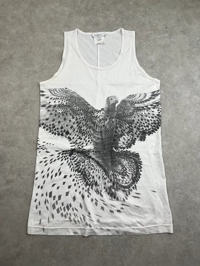 SS2010 Balenciaga Mystic Bird White Tank Top IWKExvV 2