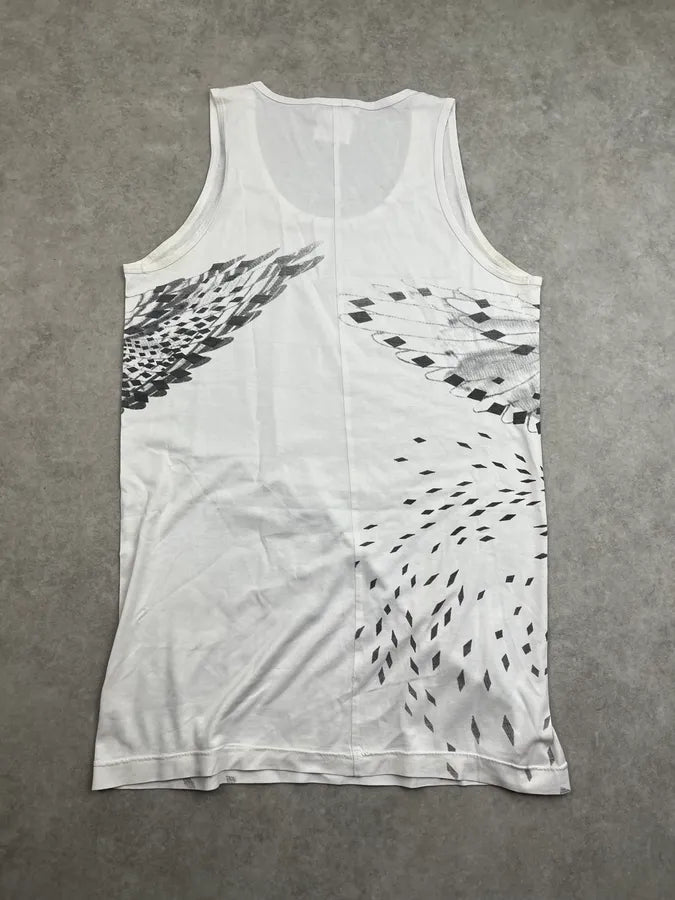 SS2010 Balenciaga Mystic Bird White Tank Top IWKExvV 4