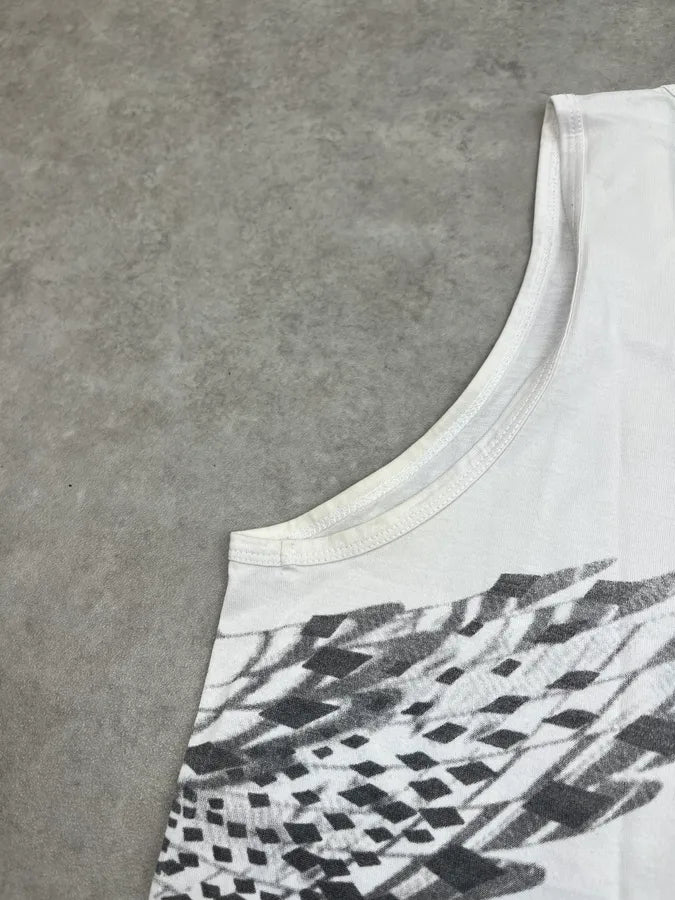 SS2010 Balenciaga Mystic Bird White Tank Top IWKExvV 8