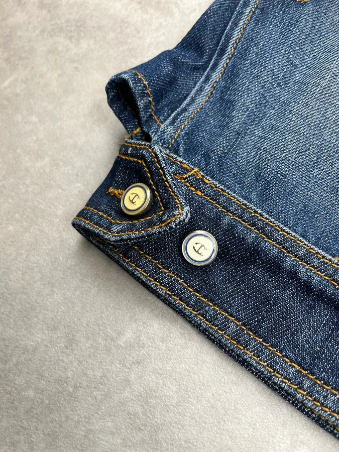 SS2010 Cavalli Navy Denim Distressed Shorts ZfDNhlD 7