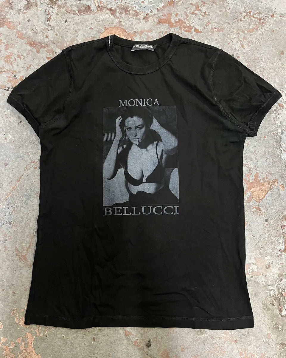 SS2010 Dolce & Gabbana Black Monica Bellucci Obscure T-Shirt LQxCkxi 0