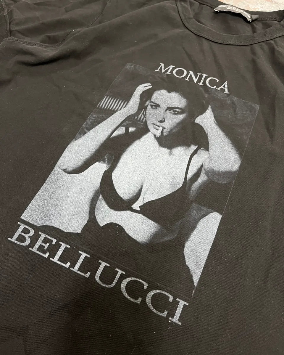 SS2010 Dolce & Gabbana Black Monica Bellucci Obscure T-Shirt LQxCkxi 6