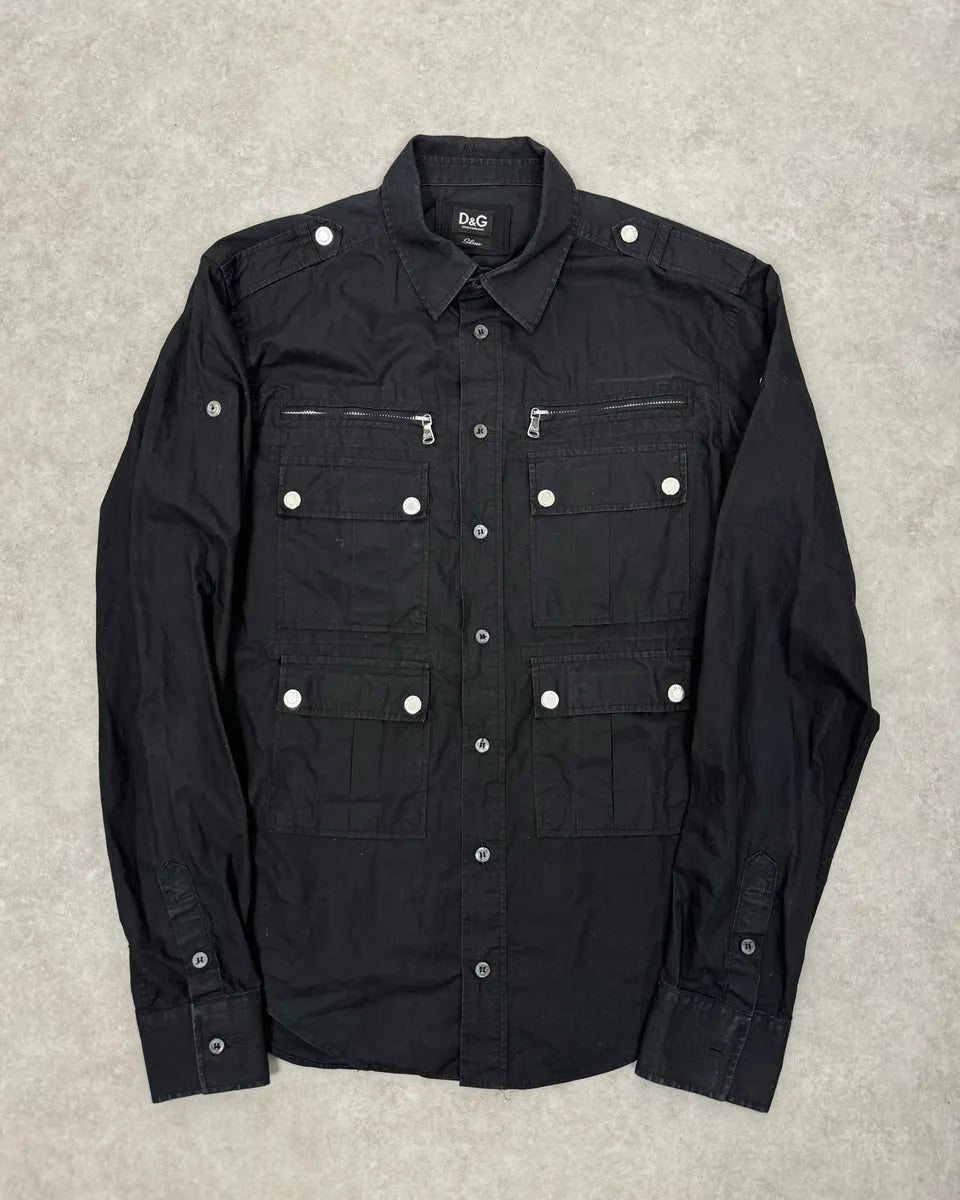SS2008 Dolce & Gabbana Black Utility Cargo  Shirt ugQYORo 0