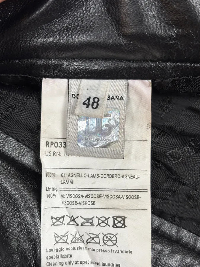 SS2008 Dolce & Gabbana Multi-Zip Black Leather Short RTxsmGU 9