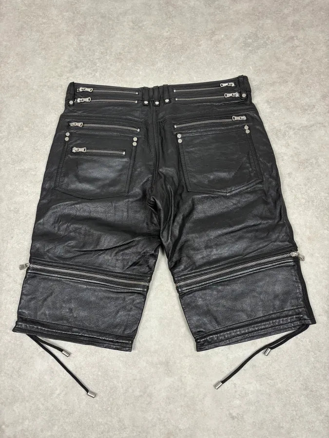 SS2008 Dolce & Gabbana Multi-Zip Black Leather Short RTxsmGU 6
