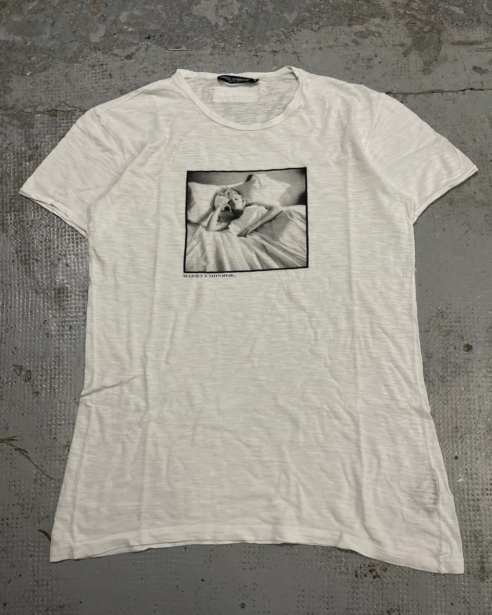 SS2010 Dolce & Gabbana White Marilyn Monroe T-Shirt KGtNzDL 2