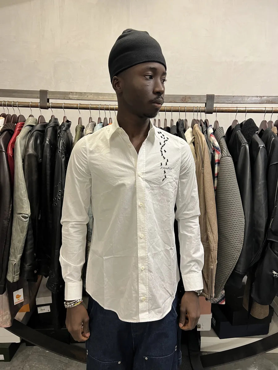 SS2010 Dsquared2 Ants White Shirt OQnCjvE 0