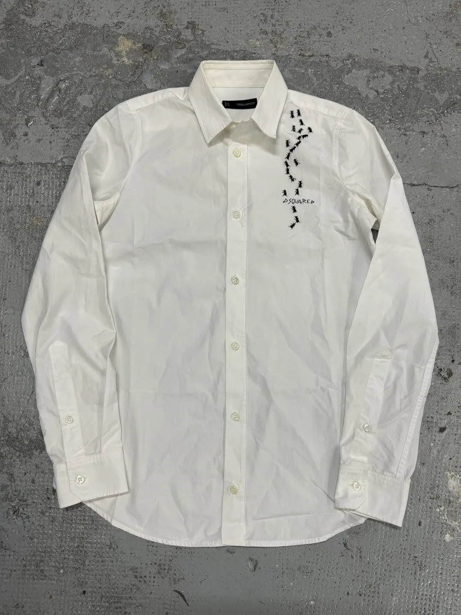 SS2010 Dsquared2 Ants White Shirt OQnCjvE 2