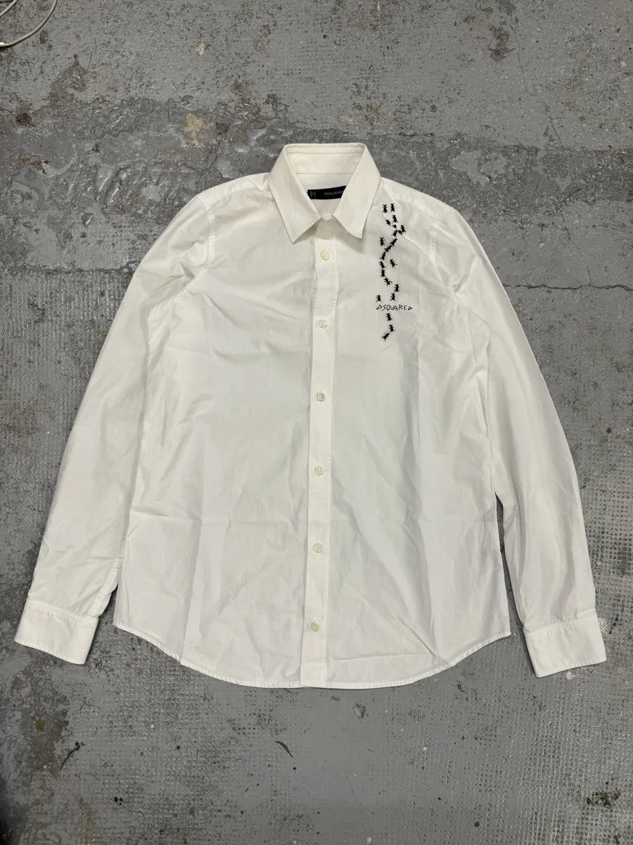 SS2010 Dsquared2 Ants White Shirt OQnCjvE 4