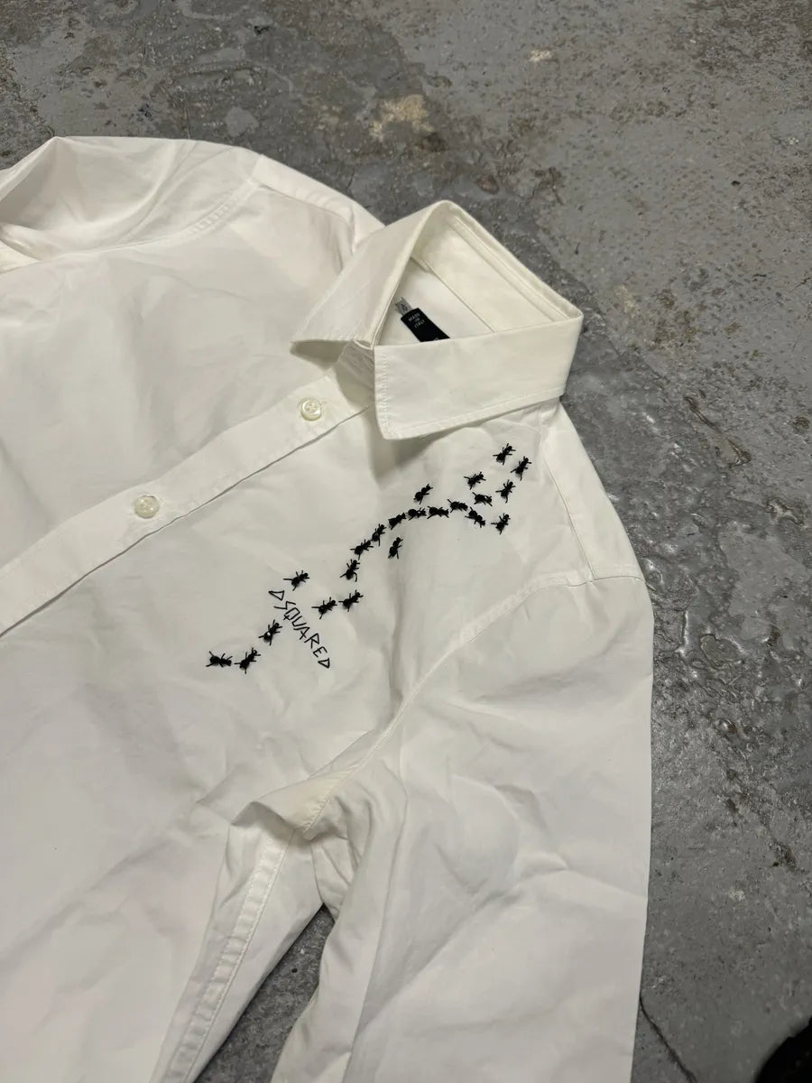 SS2010 Dsquared2 Ants White Shirt OQnCjvE 5