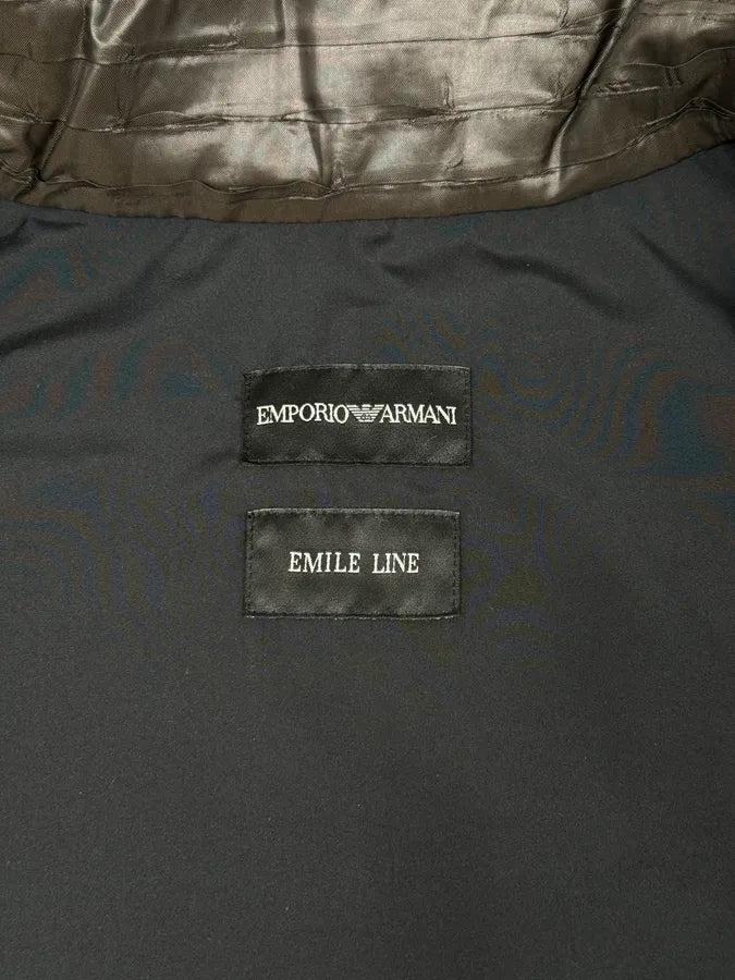 SS2010 Emporio Armani Brown Satin Crocodile Effect Avant-Garde Vest DMWGOcn 9