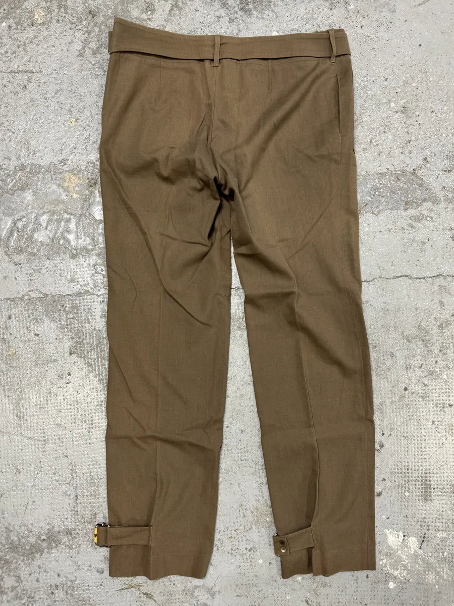 SS2010 Gucci Bamboo Buckle Tailored Green Pants yNUNgAw 4