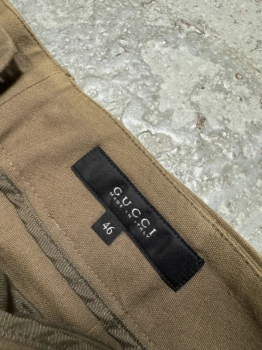 SS2010 Gucci Bamboo Buckle Tailored Green Pants yNUNgAw 7