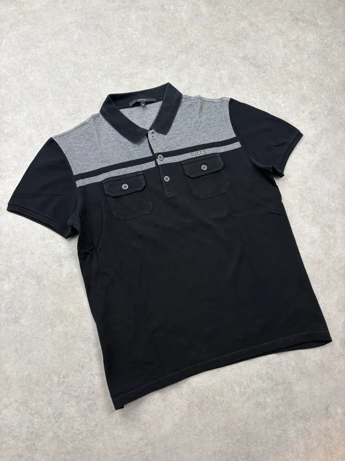 SS2010 Gucci Black Contrast Stripes Cargo Pocket Polo by Frida Giannini ceLZMjw 3