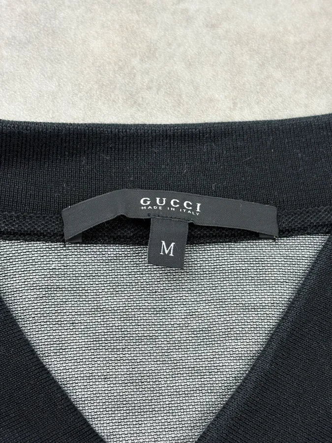 SS2010 Gucci Black Contrast Stripes Cargo Pocket Polo by Frida Giannini ceLZMjw 7