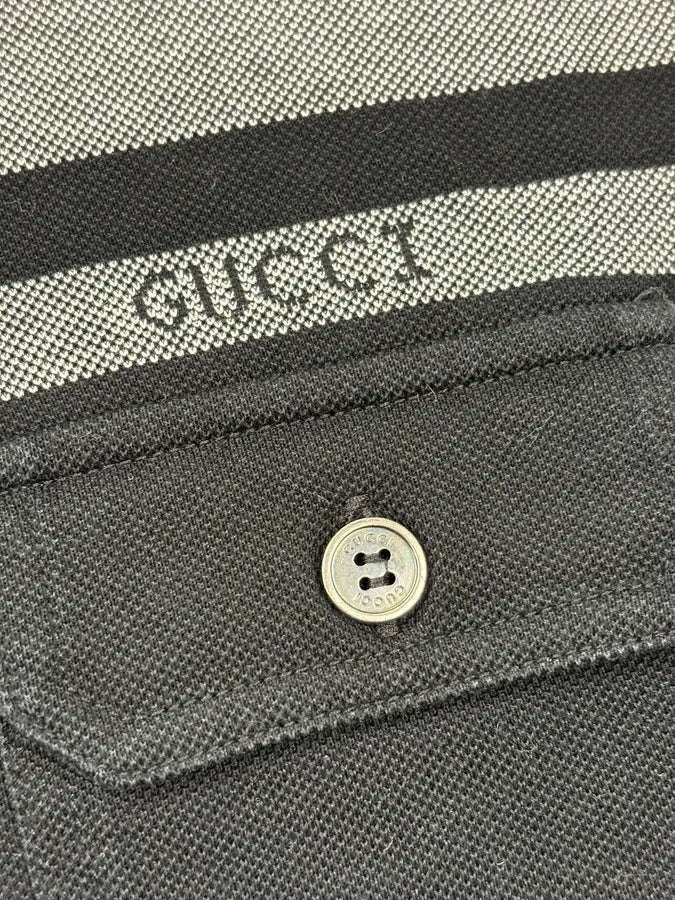 SS2010 Gucci Black Contrast Stripes Cargo Pocket Polo by Frida Giannini ceLZMjw 6
