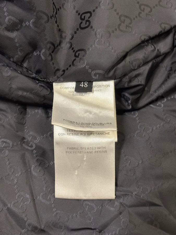 AW2010 Gucci Black Quilted Nylon Bomber Jacket FQIiTEV 15
