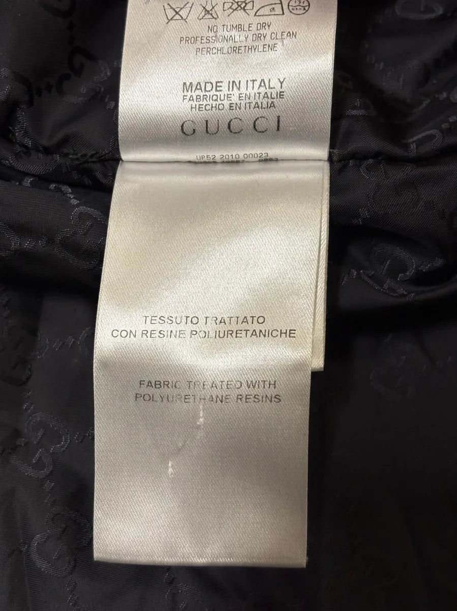 AW2010 Gucci Black Quilted Nylon Bomber Jacket FQIiTEV 16