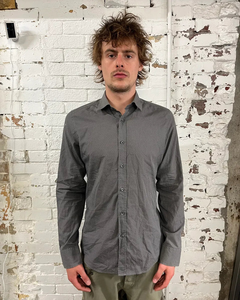 SS2010 Gucci Grey Monogram Slim Shirt by Frida Giannini NlolsUj 1