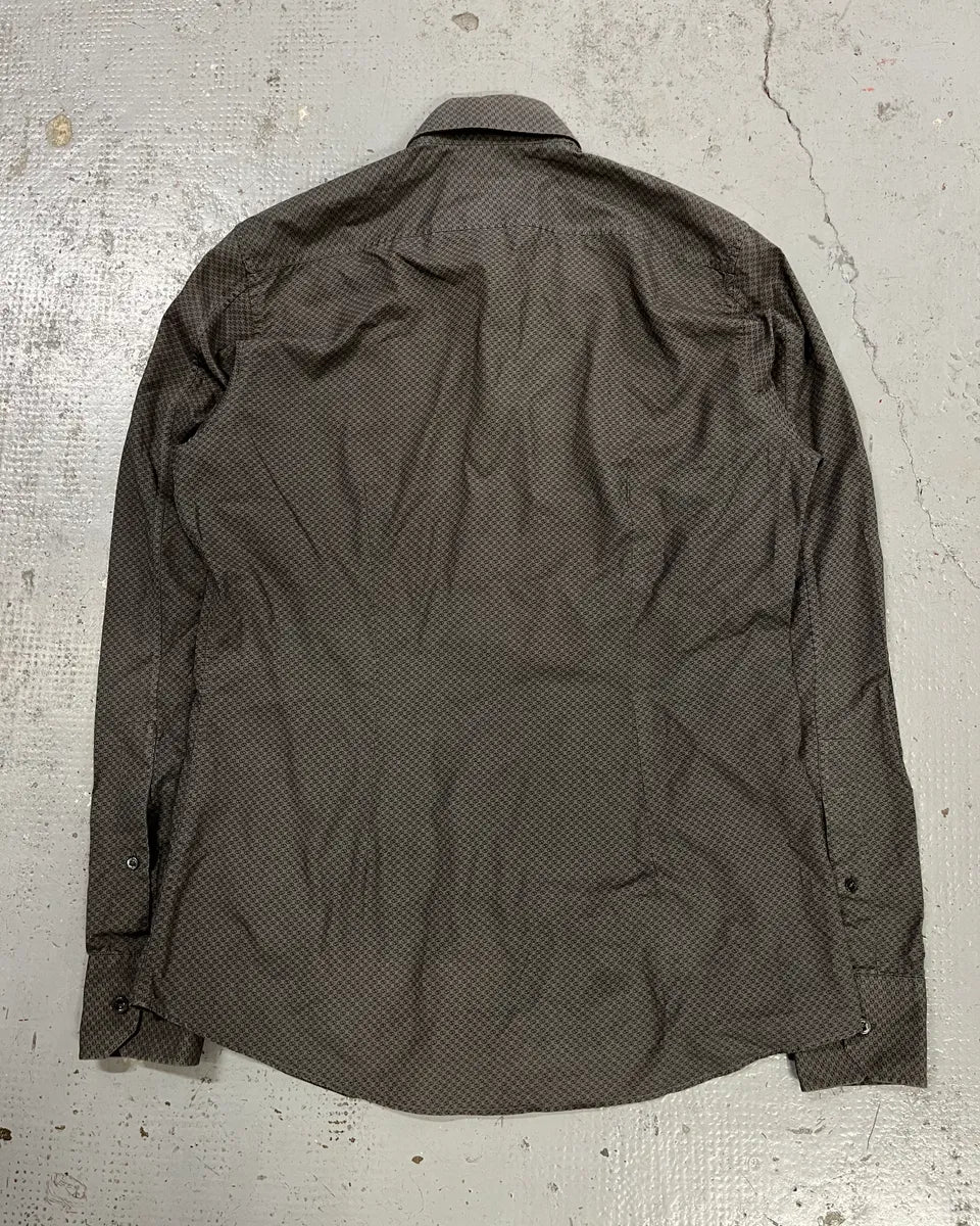 SS2010 Gucci Grey Monogram Slim Shirt by Frida Giannini NlolsUj 6