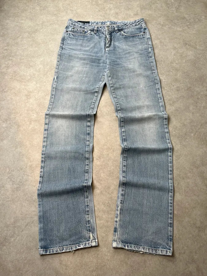 SS2010 Gucci Light Blue Denim Embroidered Jeans by Frida Giannini Phzpmji 1