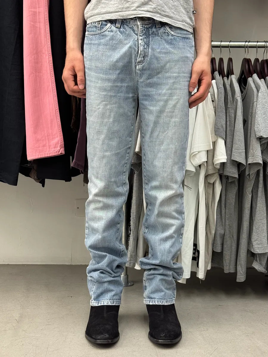 SS2010 Gucci Light Blue Denim Embroidered Jeans by Frida Giannini Phzpmji 2