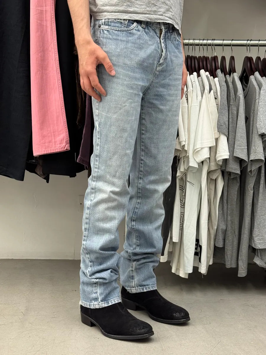 SS2010 Gucci Light Blue Denim Embroidered Jeans by Frida Giannini Phzpmji 4