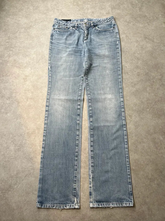 SS2010 Gucci Light Blue Denim Embroidered Jeans by Frida Giannini Phzpmji 5