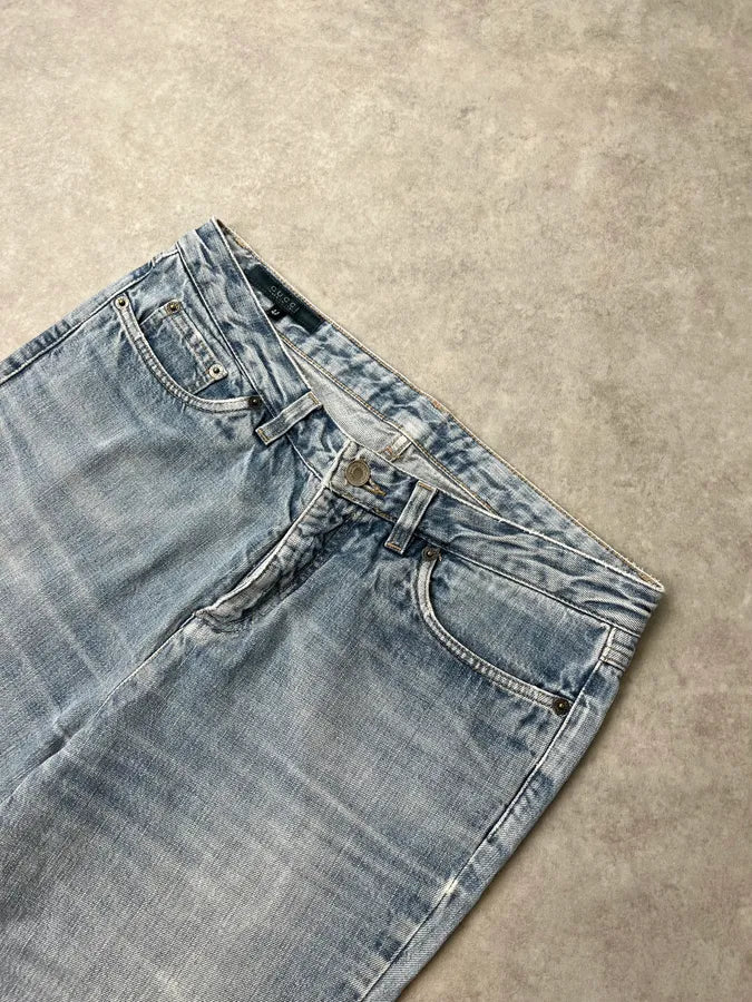 SS2010 Gucci Light Blue Denim Embroidered Jeans by Frida Giannini Phzpmji 6