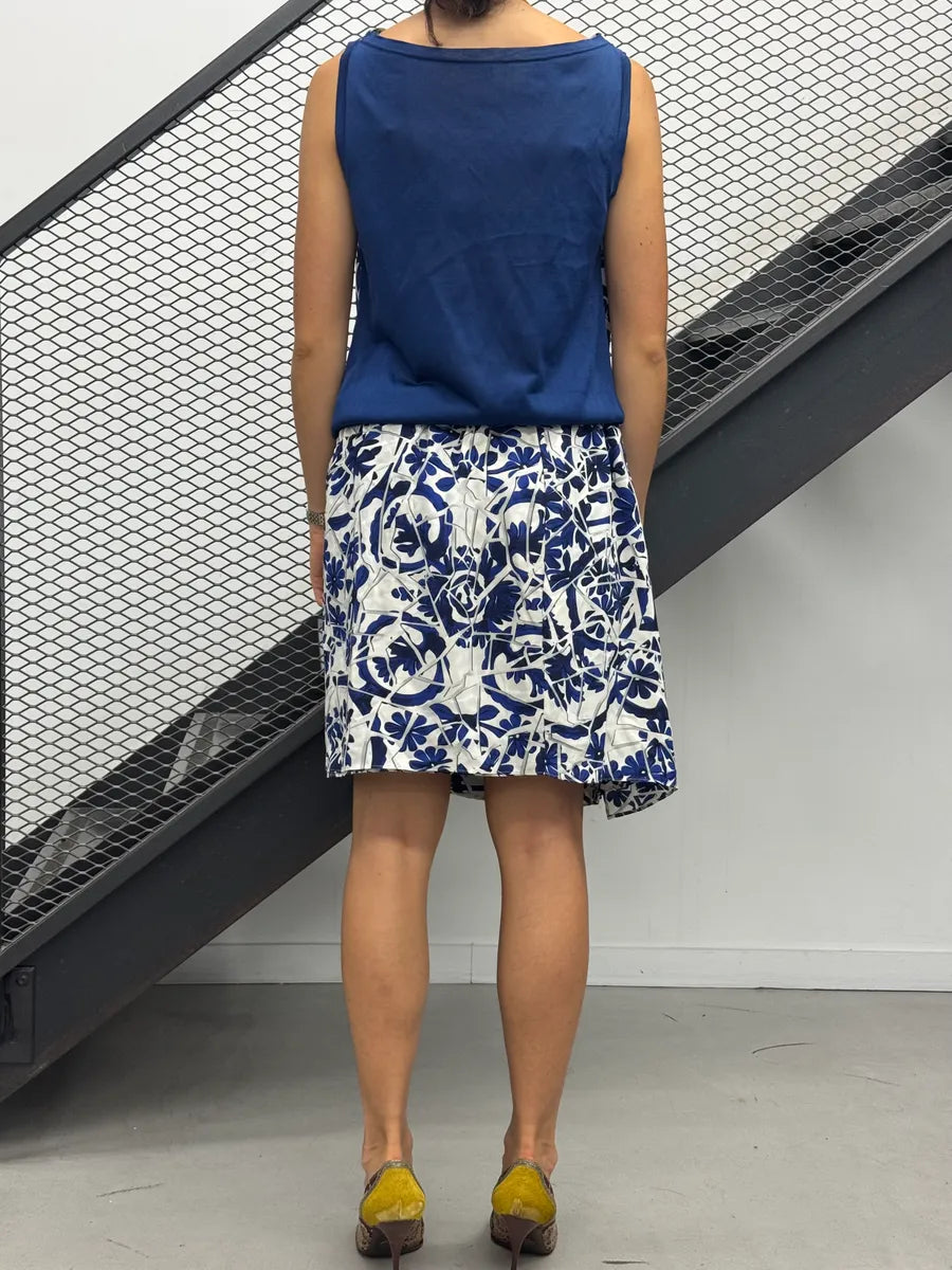 SS2010 Gucci Navy & White Floral Skirt & Top Set by Frida Giannini xUGRQgn 2