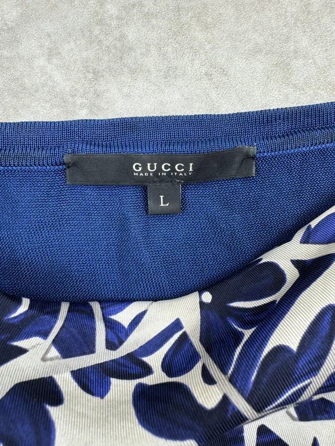 SS2010 Gucci Navy & White Floral Skirt & Top Set by Frida Giannini xUGRQgn 8