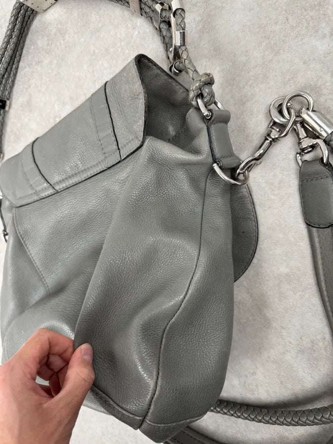 SS2010 Gucci Runway Techno Horsebit Grey Leather Hobo Bag by Frida Giannini hwqzEfN 10