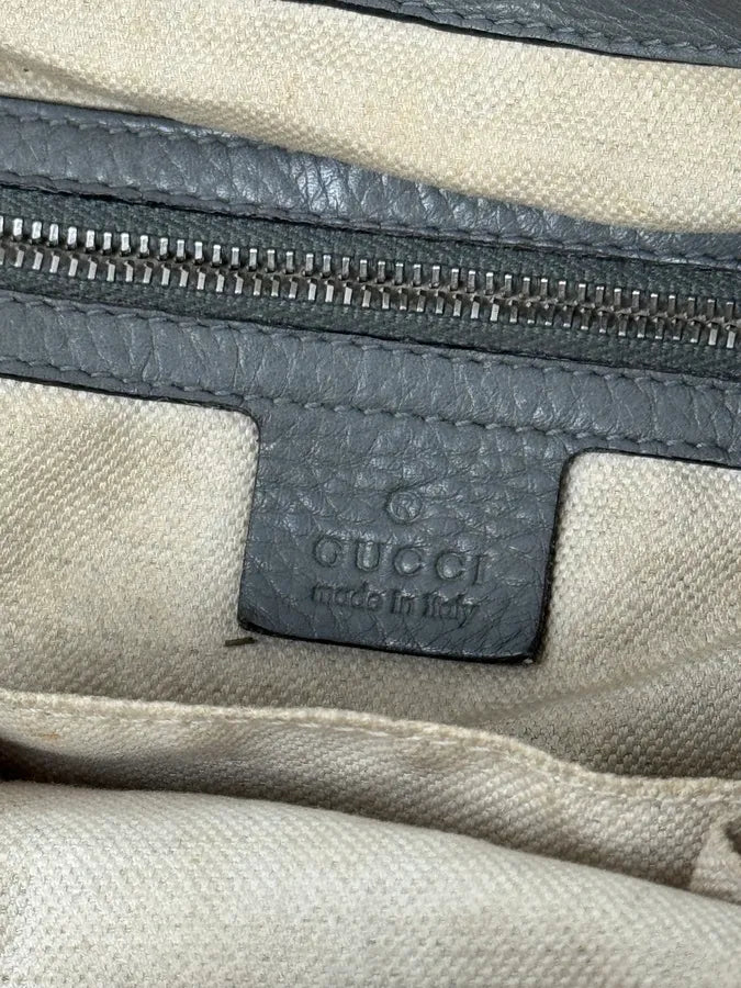 SS2010 Gucci Runway Techno Horsebit Grey Leather Hobo Bag by Frida Giannini hwqzEfN 12