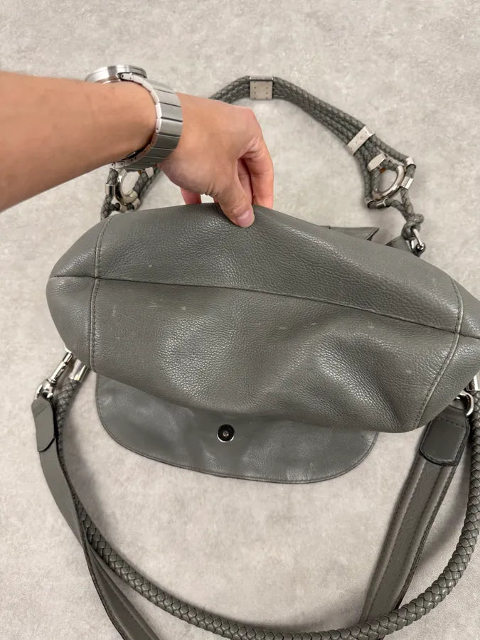 SS2010 Gucci Runway Techno Horsebit Grey Leather Hobo Bag by Frida Giannini hwqzEfN 13