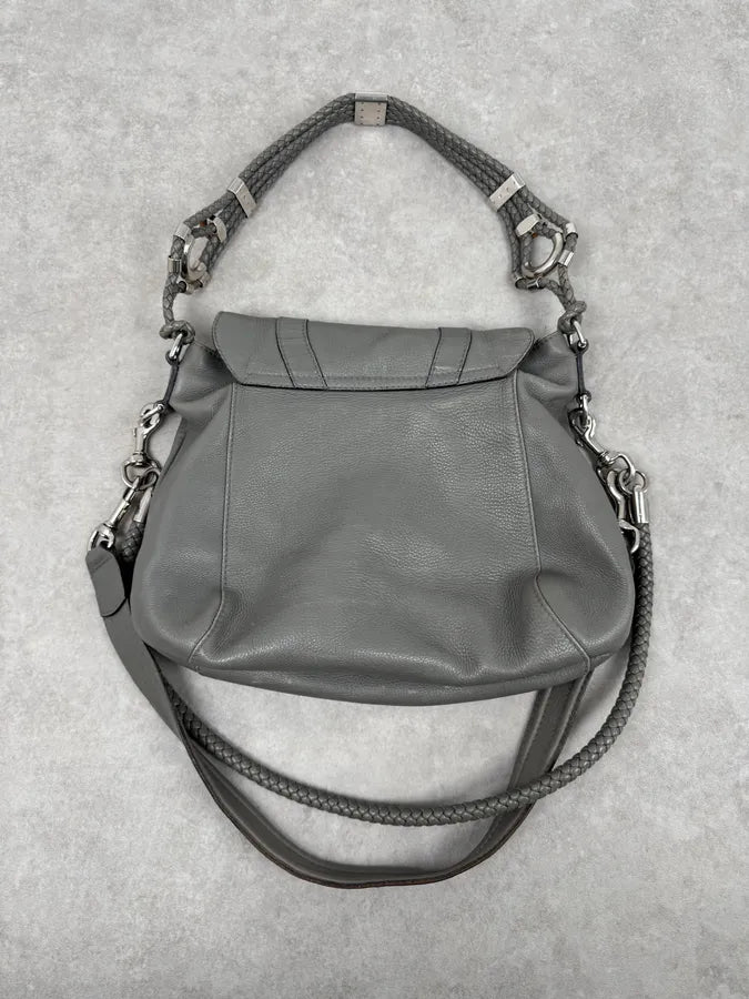 SS2010 Gucci Runway Techno Horsebit Grey Leather Hobo Bag by Frida Giannini hwqzEfN 8