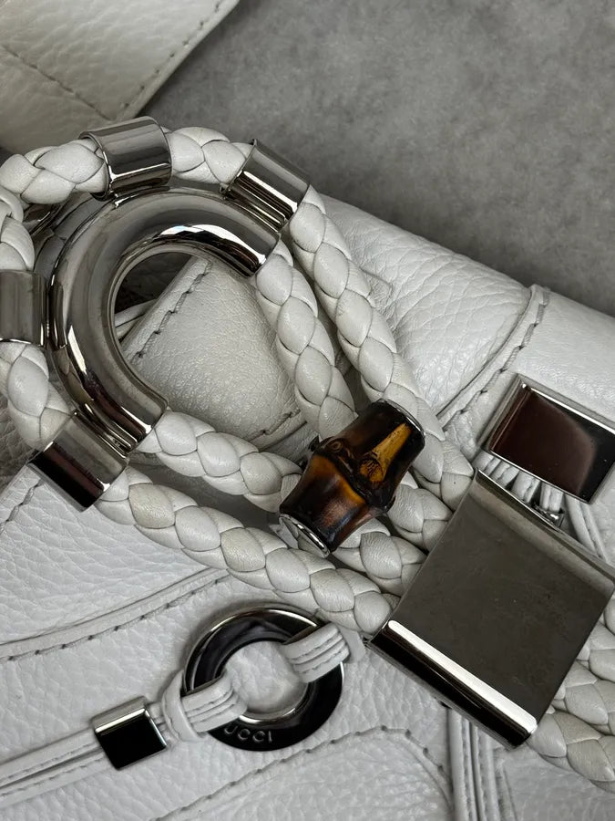 SS2010 Gucci White Techno Horsebit Shoulder Bag by Frida Giannini fGXHlut 10