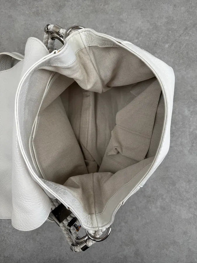 SS2010 Gucci White Techno Horsebit Shoulder Bag by Frida Giannini fGXHlut 14