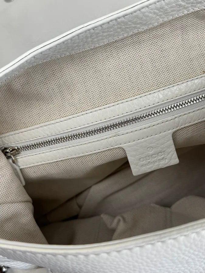 SS2010 Gucci White Techno Horsebit Shoulder Bag by Frida Giannini fGXHlut 15