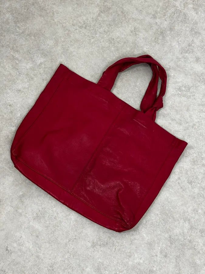 AW2010 John Galliano Red Dahlia Flowers & Geiko Girls Print Tote Bag sUGOyFk 5