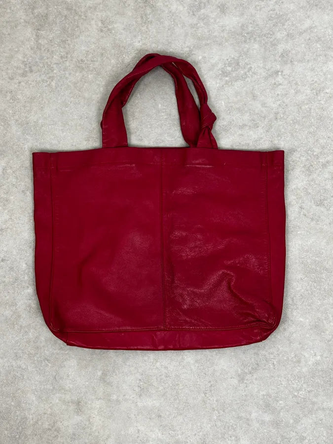 AW2010 John Galliano Red Dahlia Flowers & Geiko Girls Print Tote Bag sUGOyFk 3