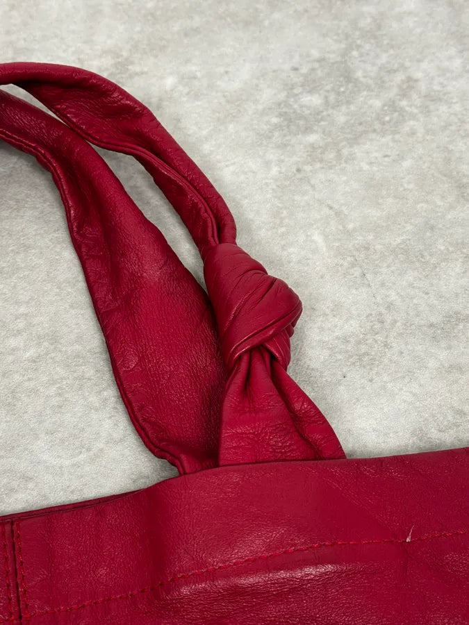 AW2010 John Galliano Red Dahlia Flowers & Geiko Girls Print Tote Bag sUGOyFk 7