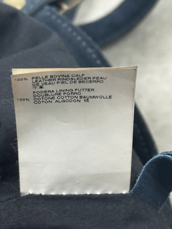 SS2010 Maison Margiela Navy Textured Suede Handle Bag oWTPnSO 15