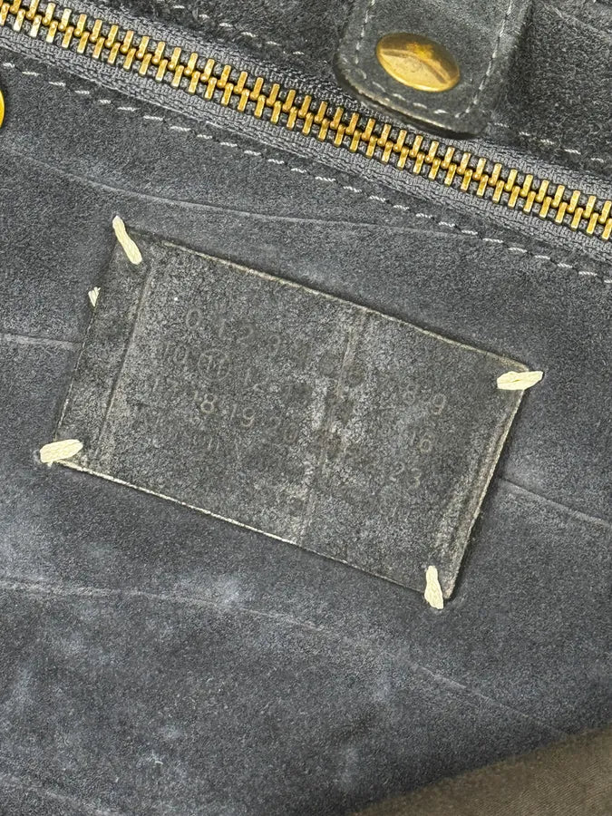 SS2010 Maison Margiela Navy Textured Suede Handle Bag oWTPnSO 13