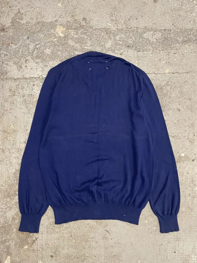 SS2010 Maison Margiela Royal Blue  Reworked Collar Sweater nBMtuES 1