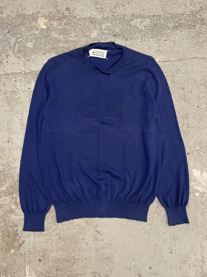 SS2010 Maison Margiela Royal Blue  Reworked Collar Sweater nBMtuES 0