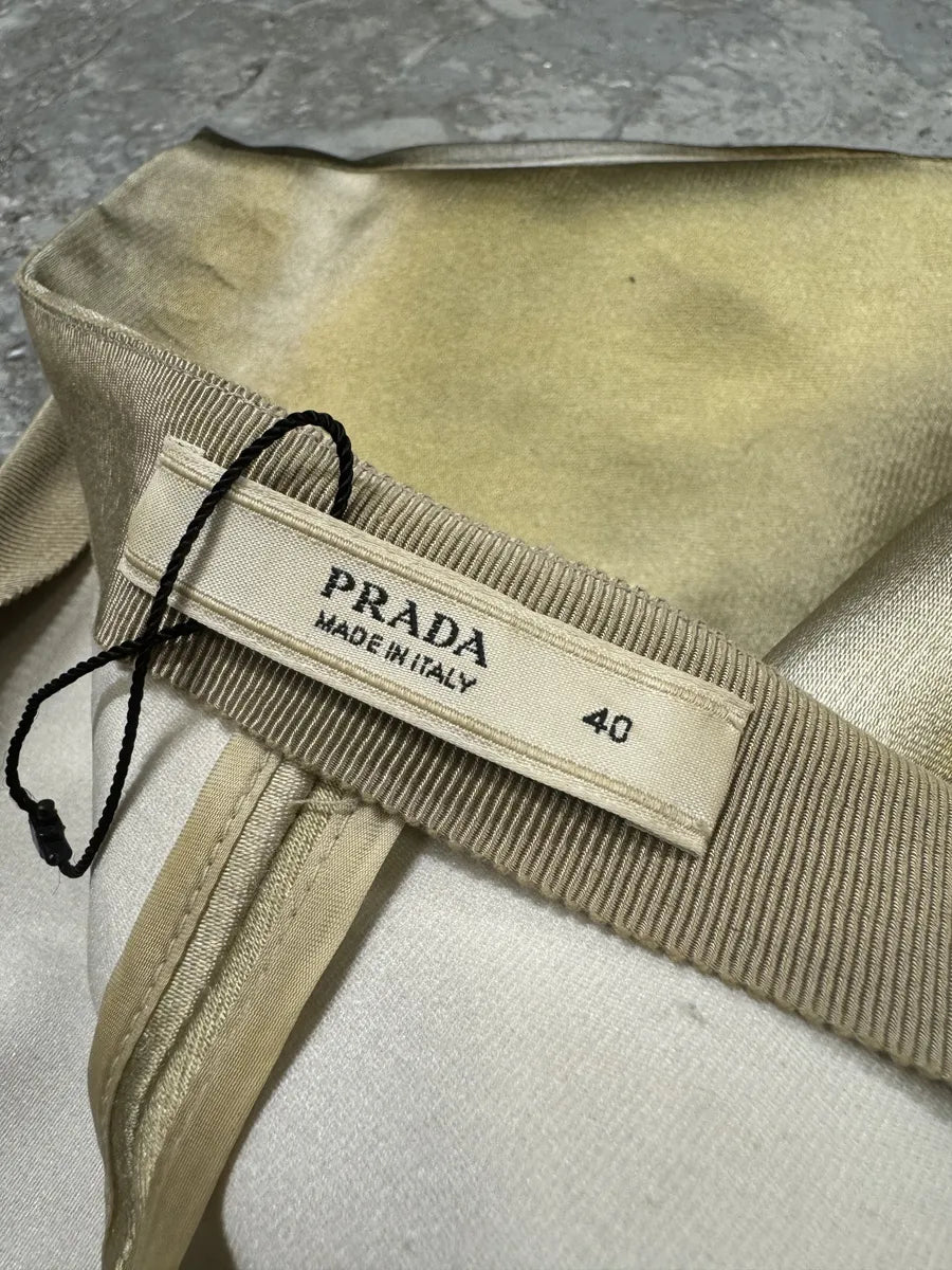 SS2010 Prada Art Print Beige Graphic Skirt (S/M) cMJlSdw 3