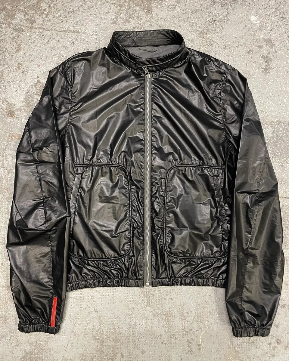 SS2010 Prada Black Light Tactical Biker Jacket SlukLLv 0