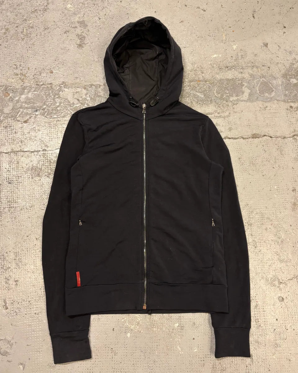 SS2010 Prada Black Linea Rossa Zip-up Hoodie aPWblaI 0