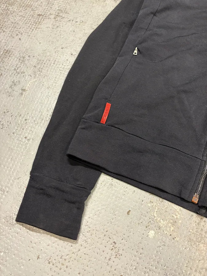SS2010 Prada Black Linea Rossa Zip-up Hoodie aPWblaI 7